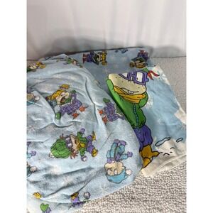 Vintage Rugrats‎ Winter Snow Flannel Twin Sheet Set Nickelodeon 90s